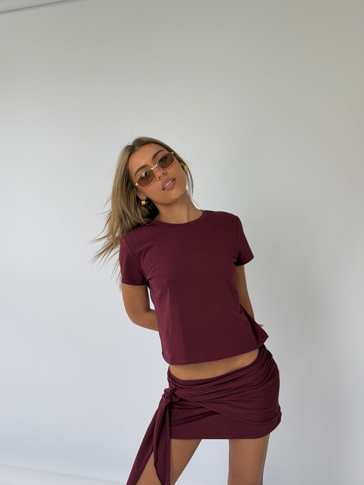 COCO BABY TEE | CHERRY WINE