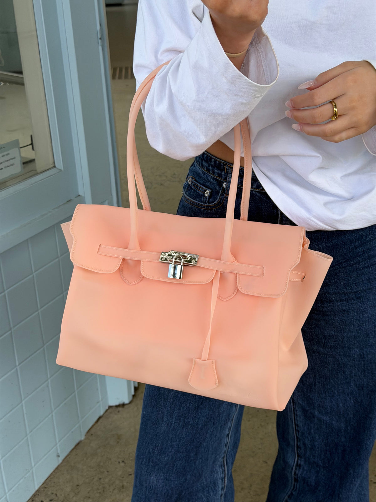 JELLY SHOULDER BAG | Peach