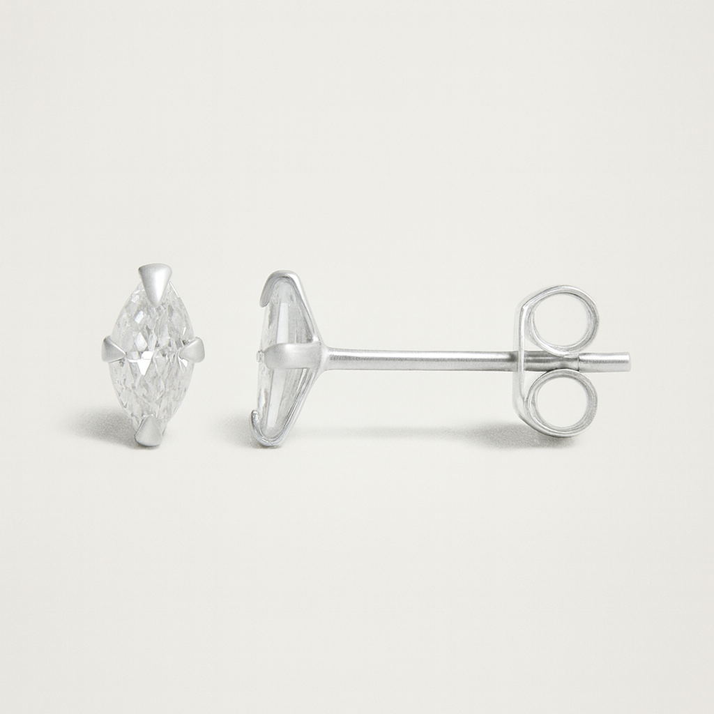 MINI MARQUISE DIAMANTÉ STUD - Sterling Silver