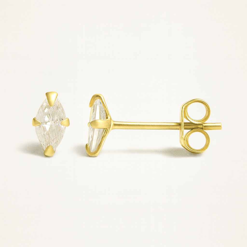 MINI MARQUISE DIAMANTÉ STUD - Gold