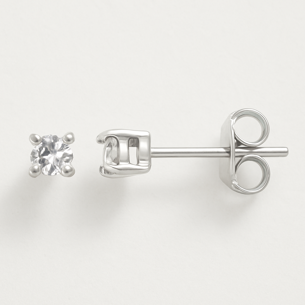 EXTRA MINI SQAURE DIAMANTÉ STUD - Sterling Silver