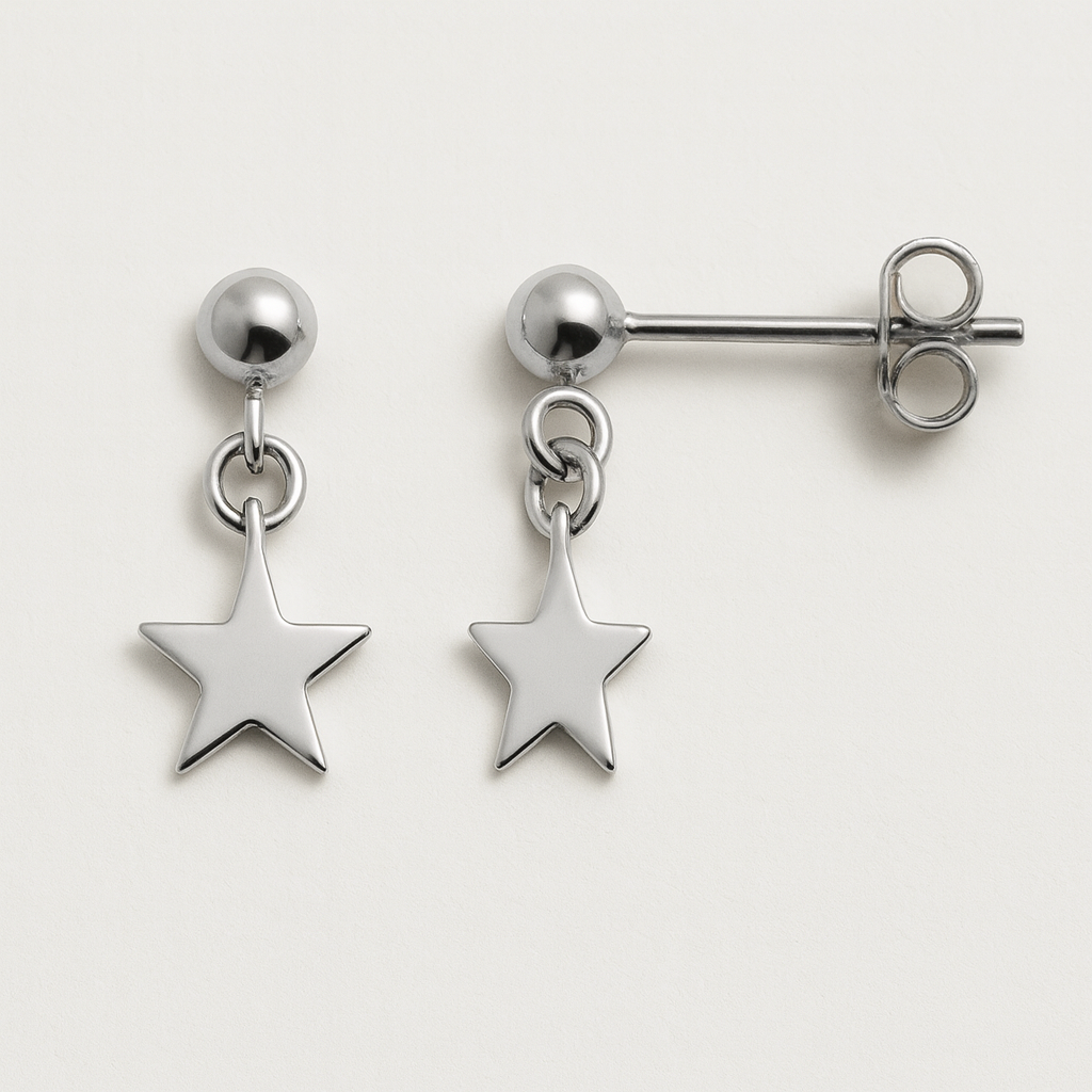 DROP STAR STUD - Sterling Silver