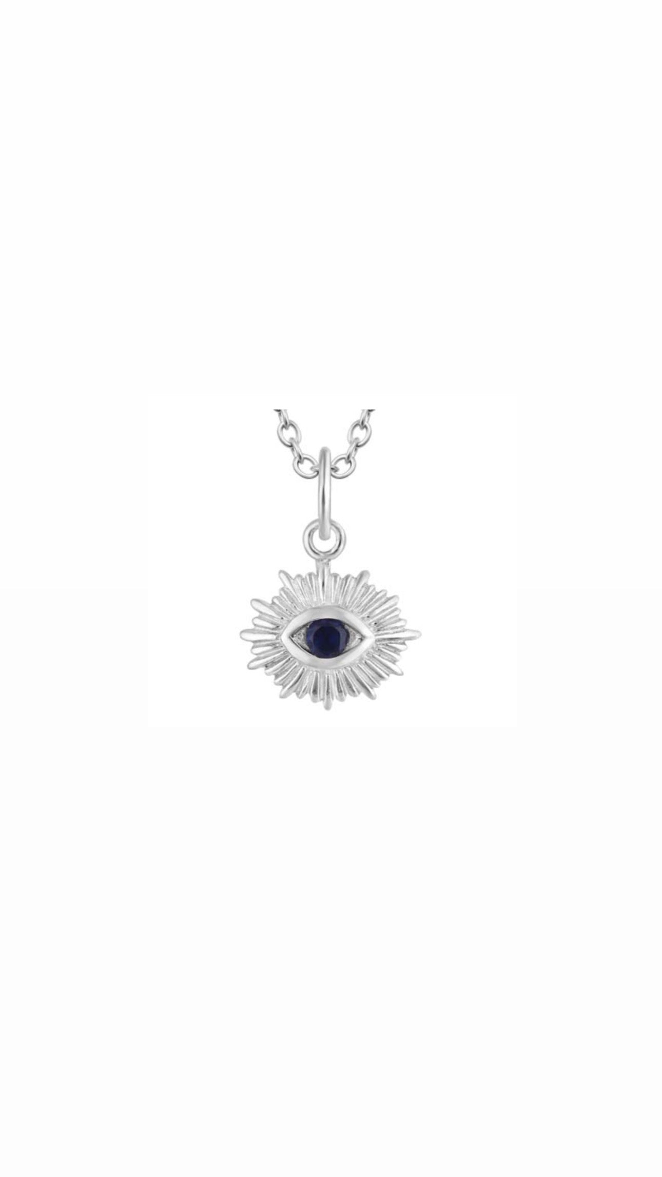 EVIL EYE SUN CHARM - SILVER