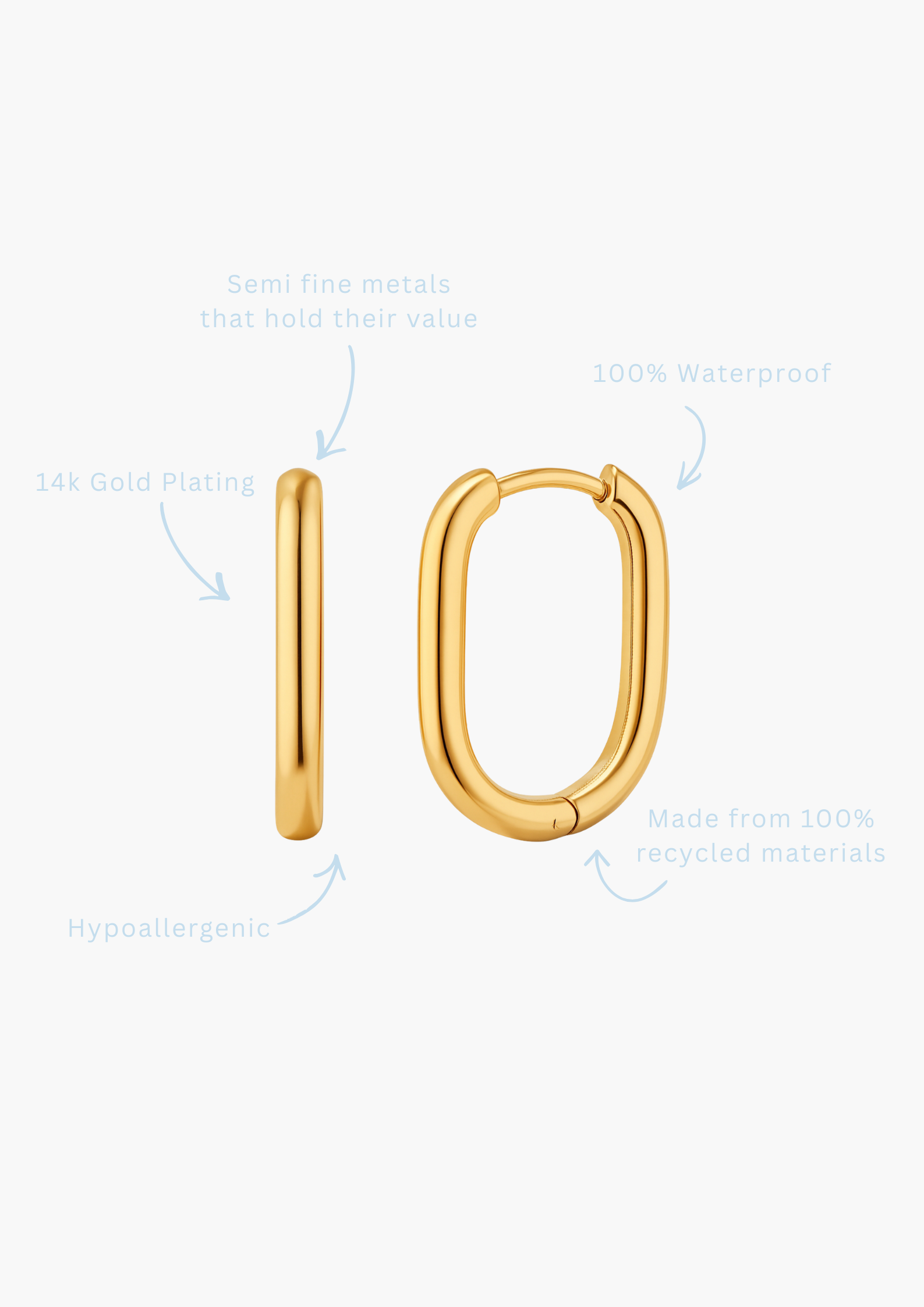 LUKA HOOPS - Waterproof 14k Gold