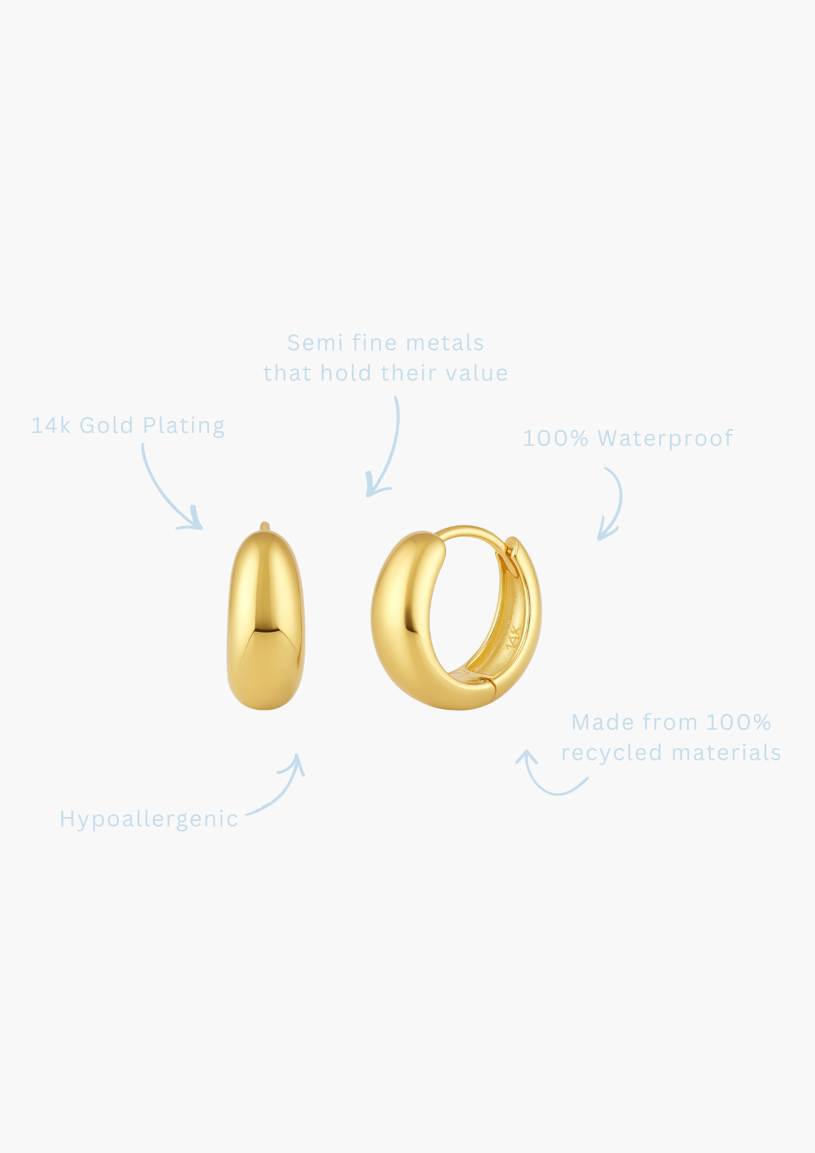 NOA HOOP - 14k Gold