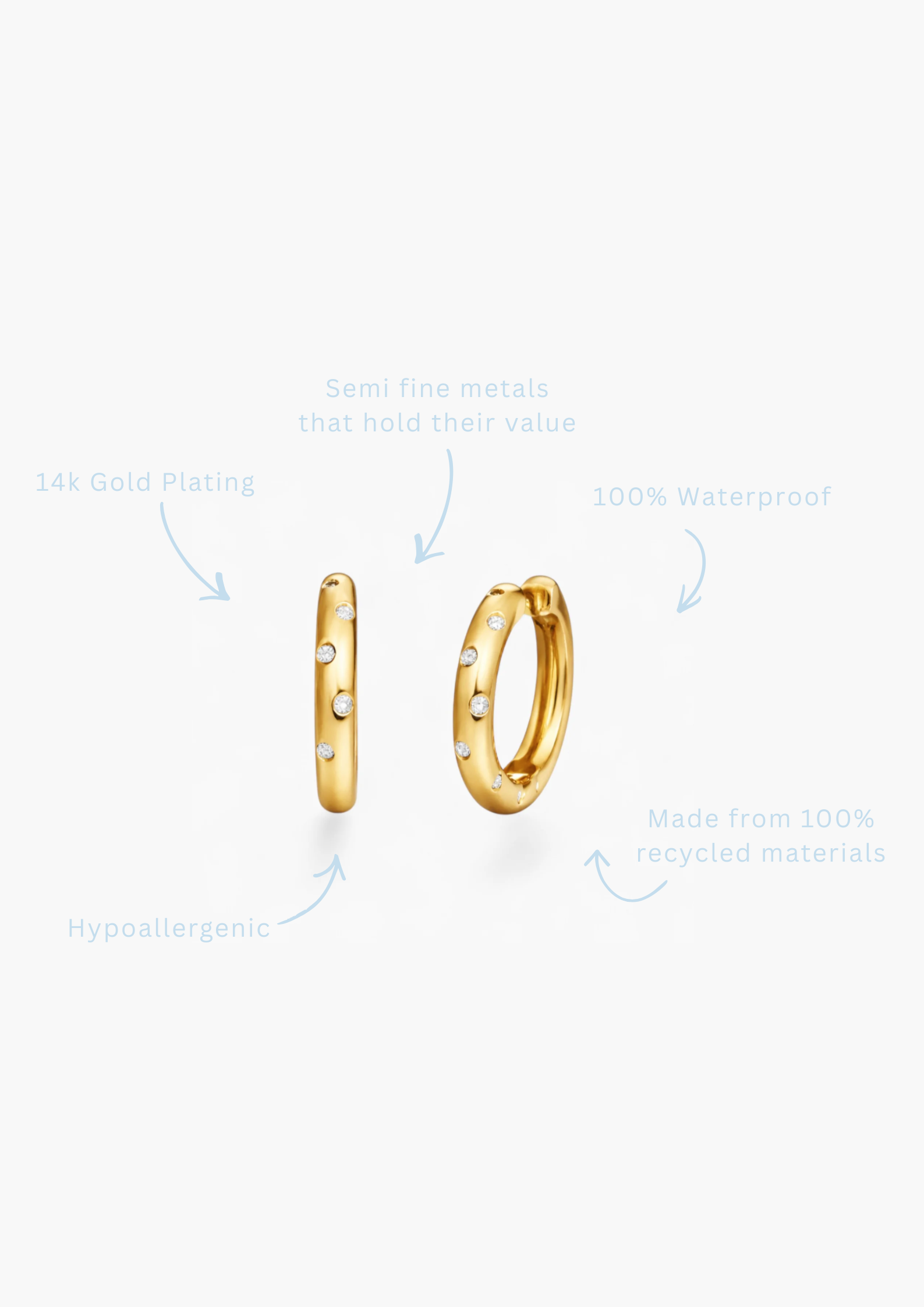 DUNE HUGGIES - Waterproof 14k Gold