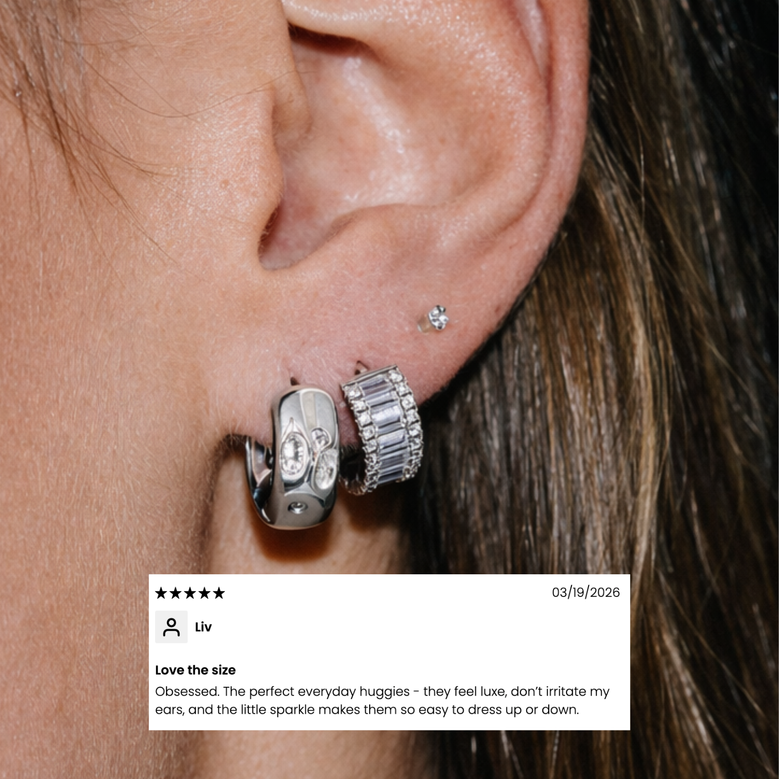 RUMI HUGGIES - Sterling Silver