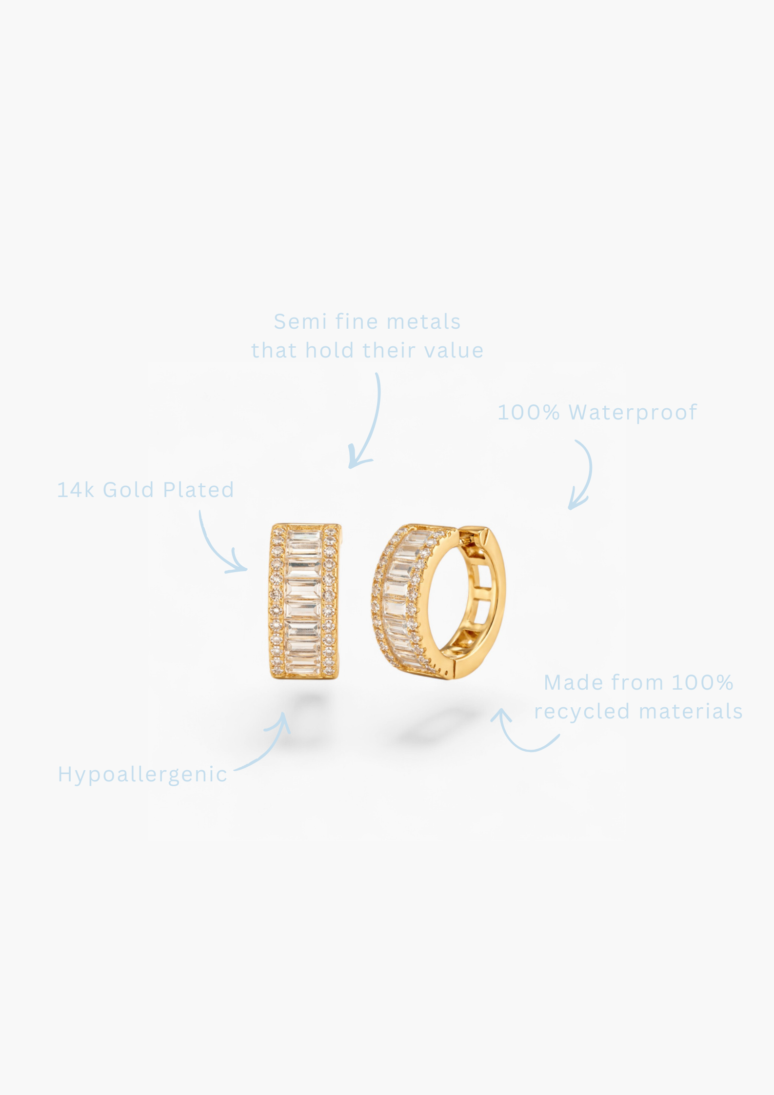 MELANIE HUGGIES - Waterproof 14k Gold