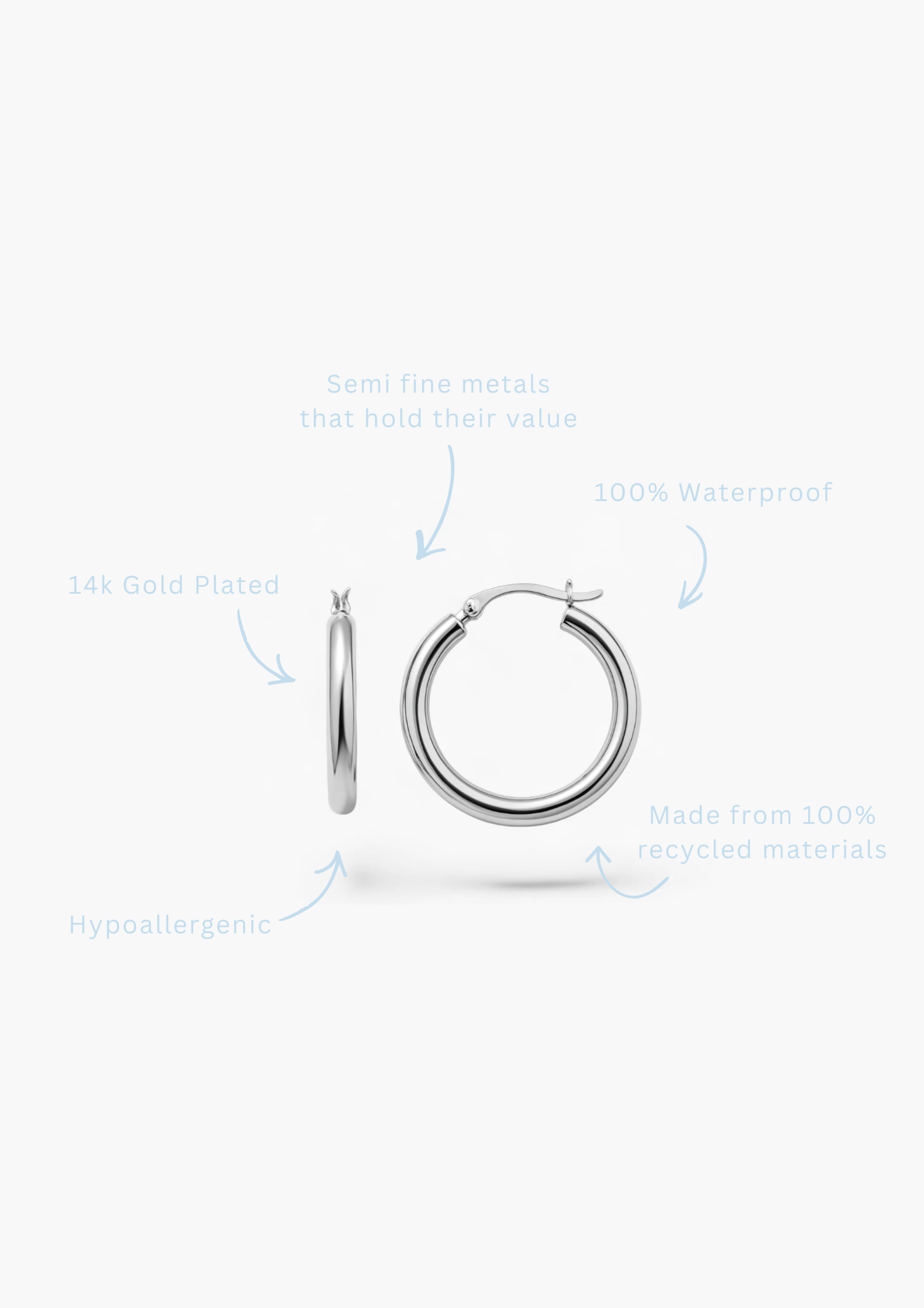 FLORENCE HOOPS - Sterling Silver