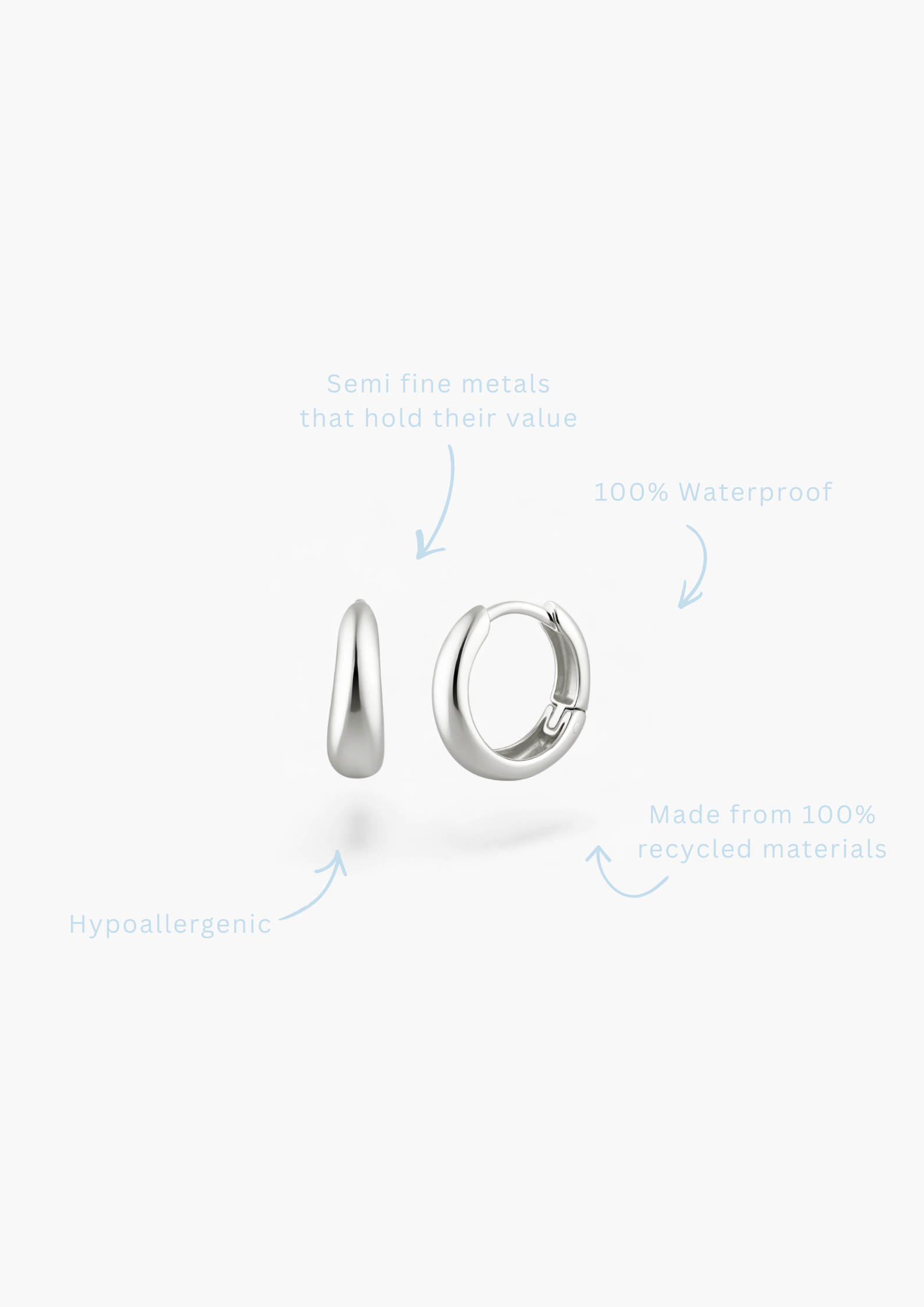 HAZEL HUGGIES - Sterling Silver