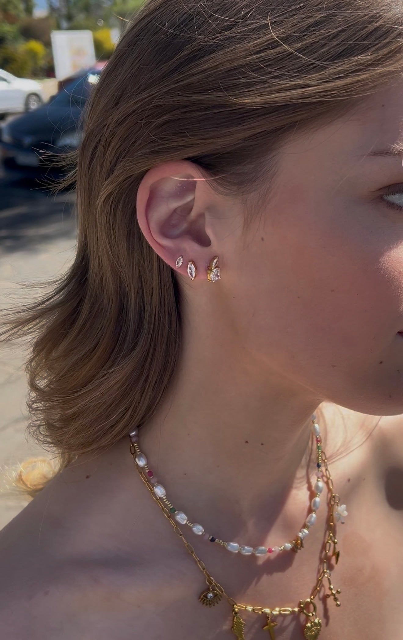 ORION DIAMANTE STUD - Gold