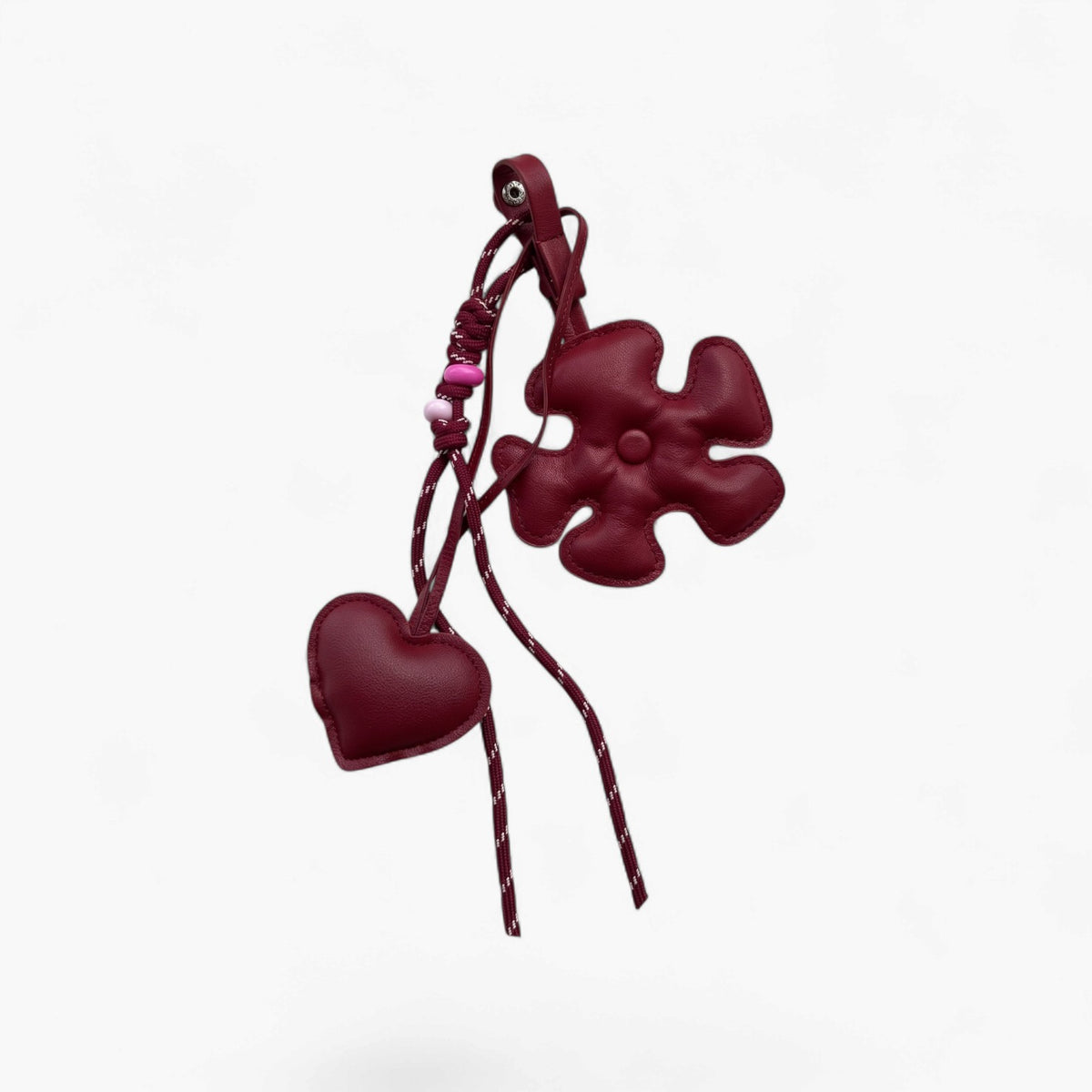 BAG CHARM TRIO | Burgendy Floral