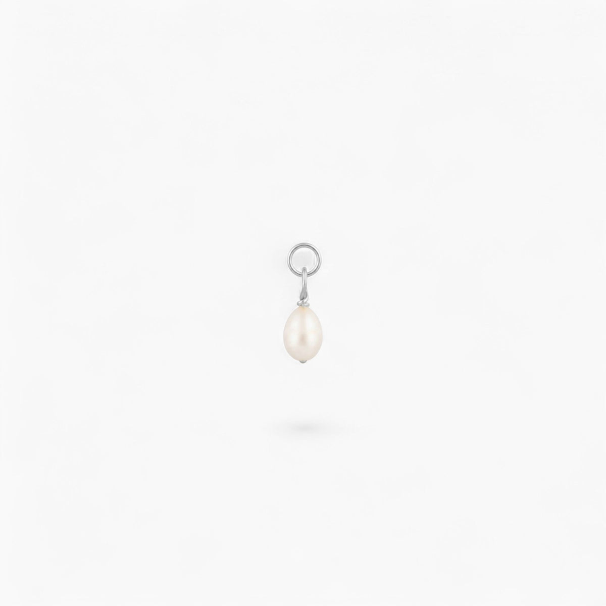 OVAL PEARL CHARM - Silver