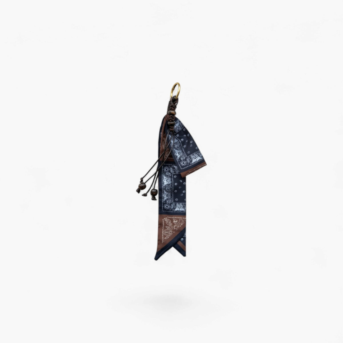 Scarf Charm | Navy and Deep Tan