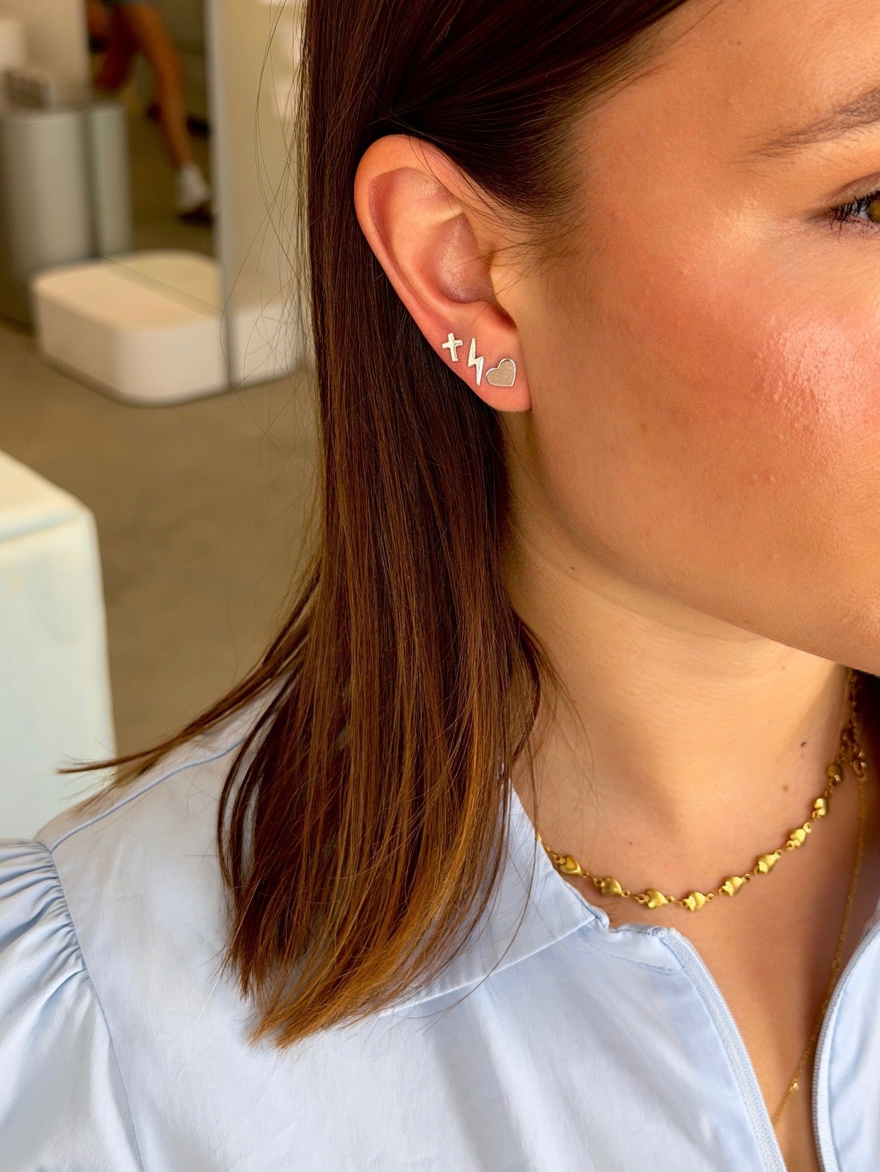 HEART STUD - Sterling Silver