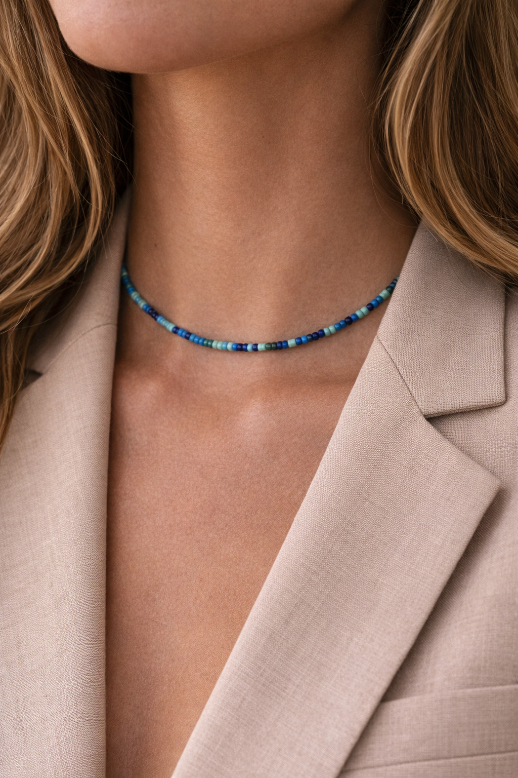 JASMINE NECKLACE - OCEAN BLUE