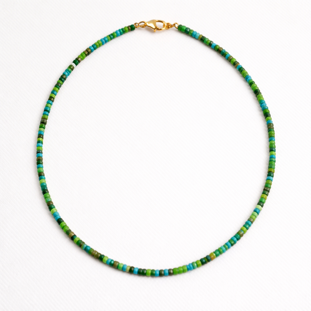 JASMINE NECKLACE - FOREST GREEN