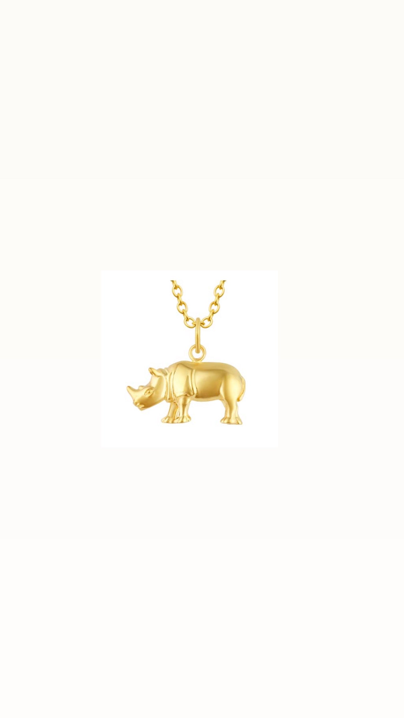 RHINO CHARM - GOLD