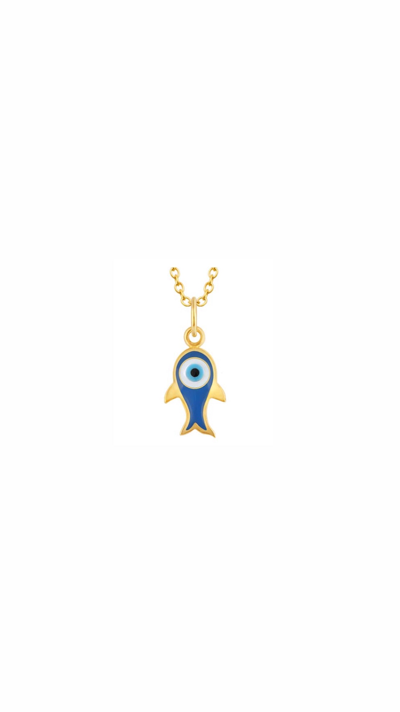 EVIL EYE FISH CHARM - GOLD