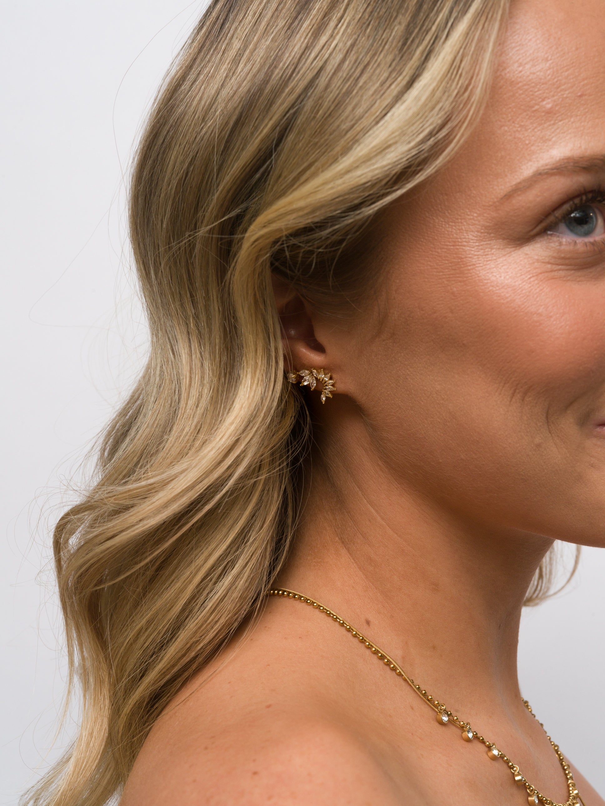 SUNNI DIAMANTE STUD | Waterproof 18k Gold