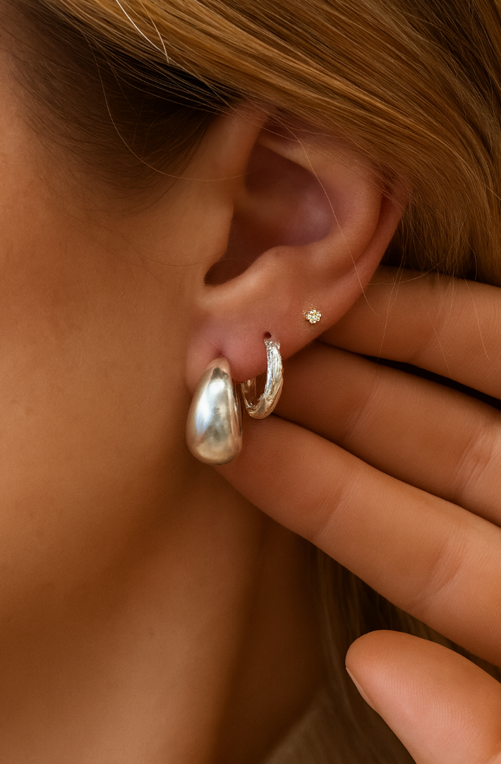 RHEMY HOOPS - Silver