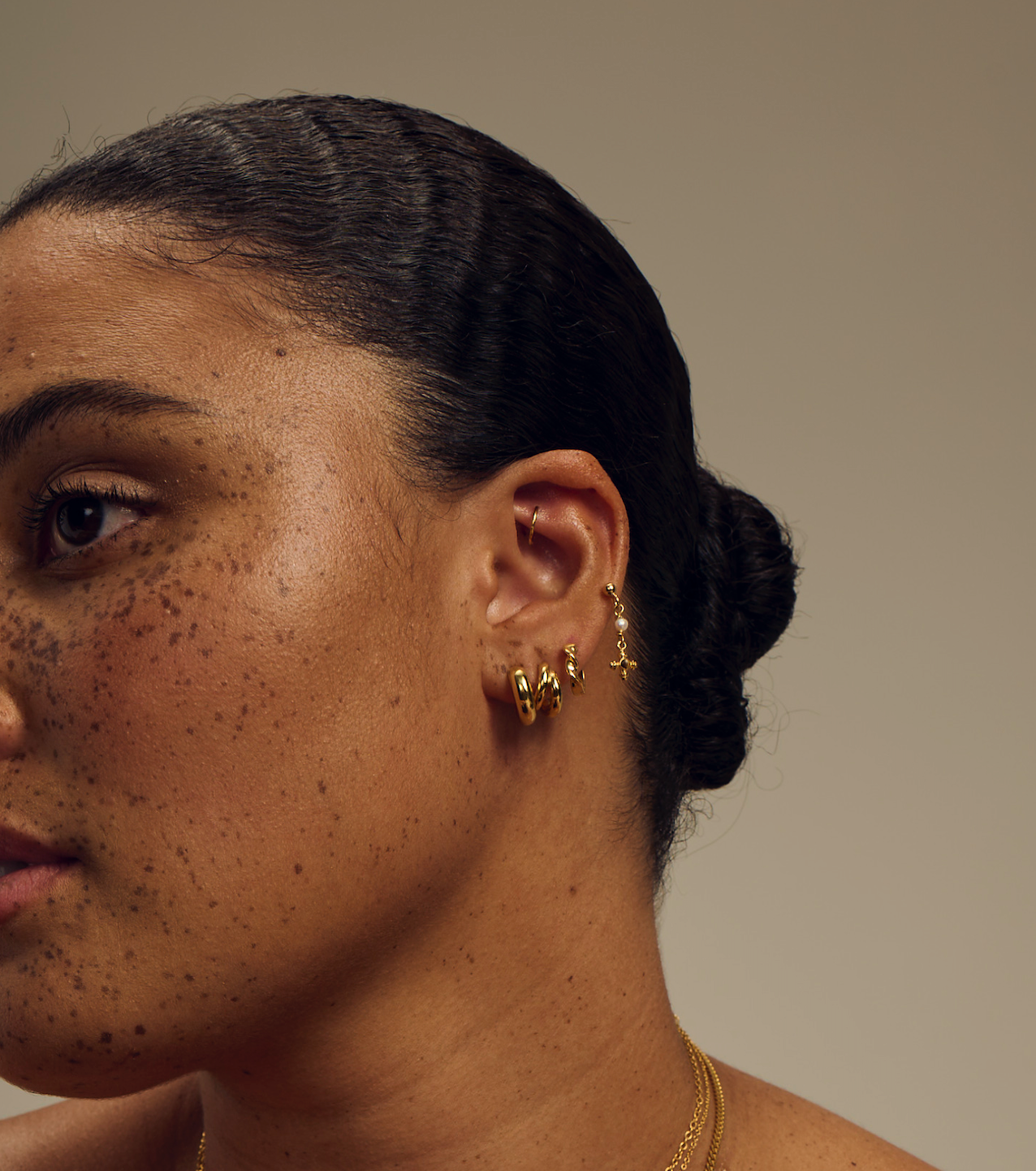 MINI NOA HOOP - 14k Gold