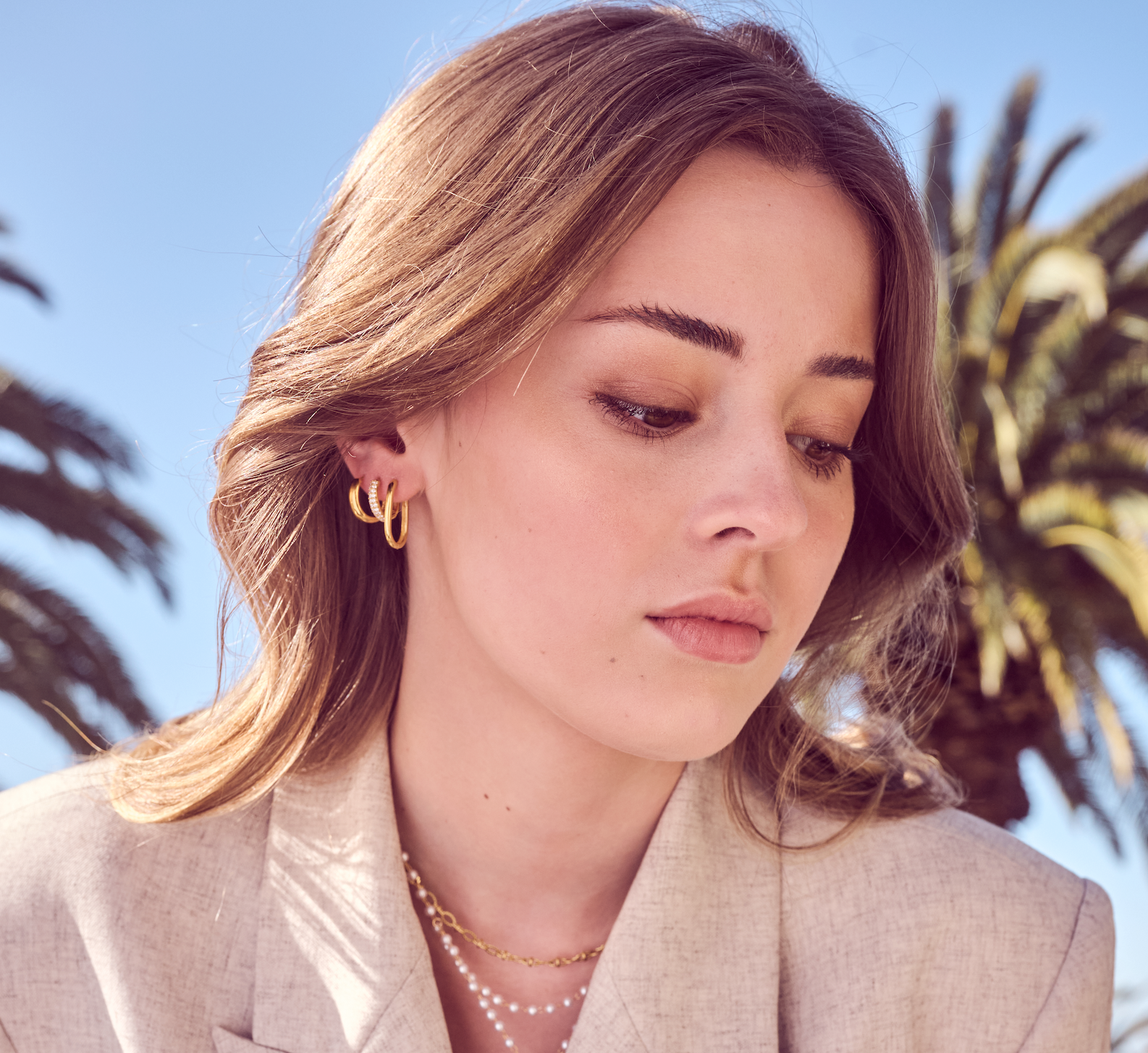 LUELLA HOOPS - 14k Gold