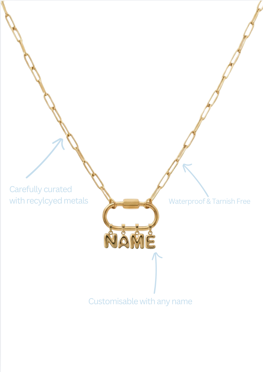 Name Necklace - Waterproof 18k Gold