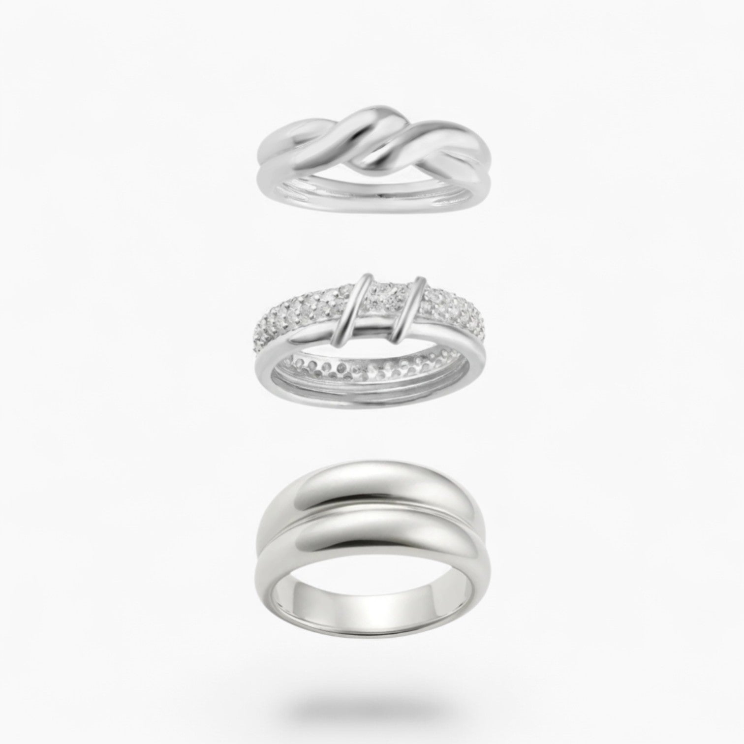 Sundae Ring Set (3) - Sterling Silver