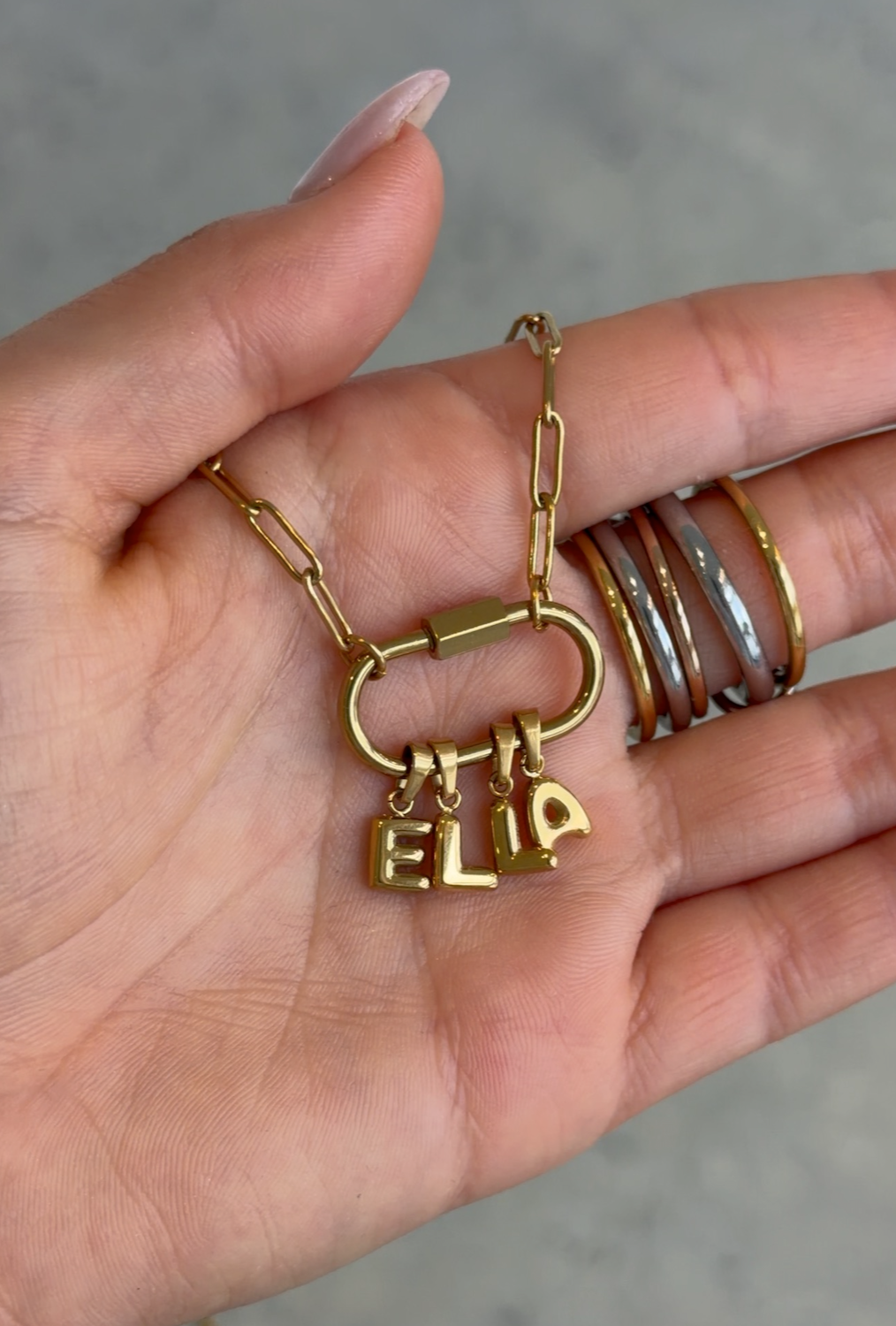 Name Necklace - Waterproof 18k Gold