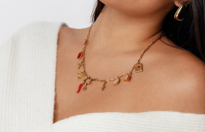Charm Necklace - 9 Charms