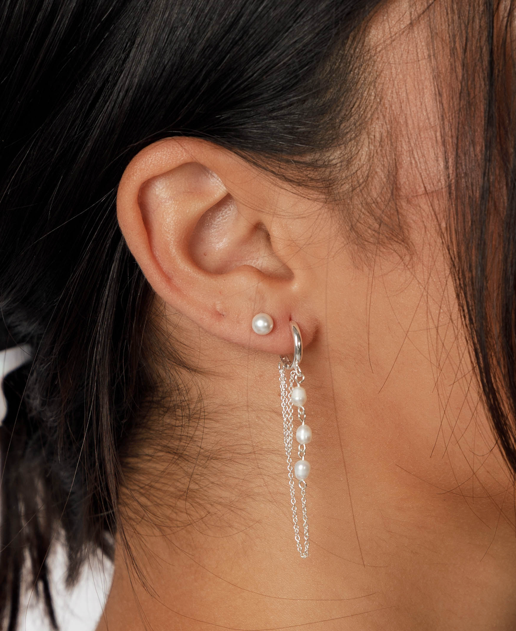 ROUND PEARL STUD | Sterling Silver