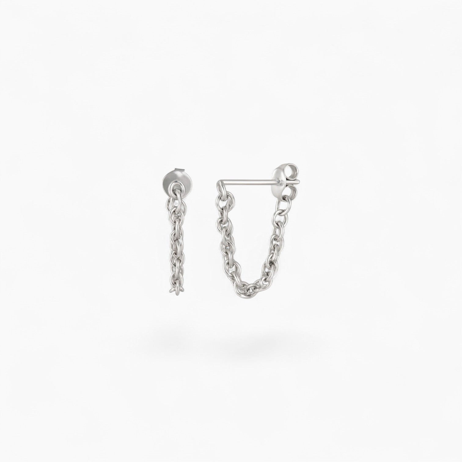 MIA CHAIN STUD | Sterling Silver