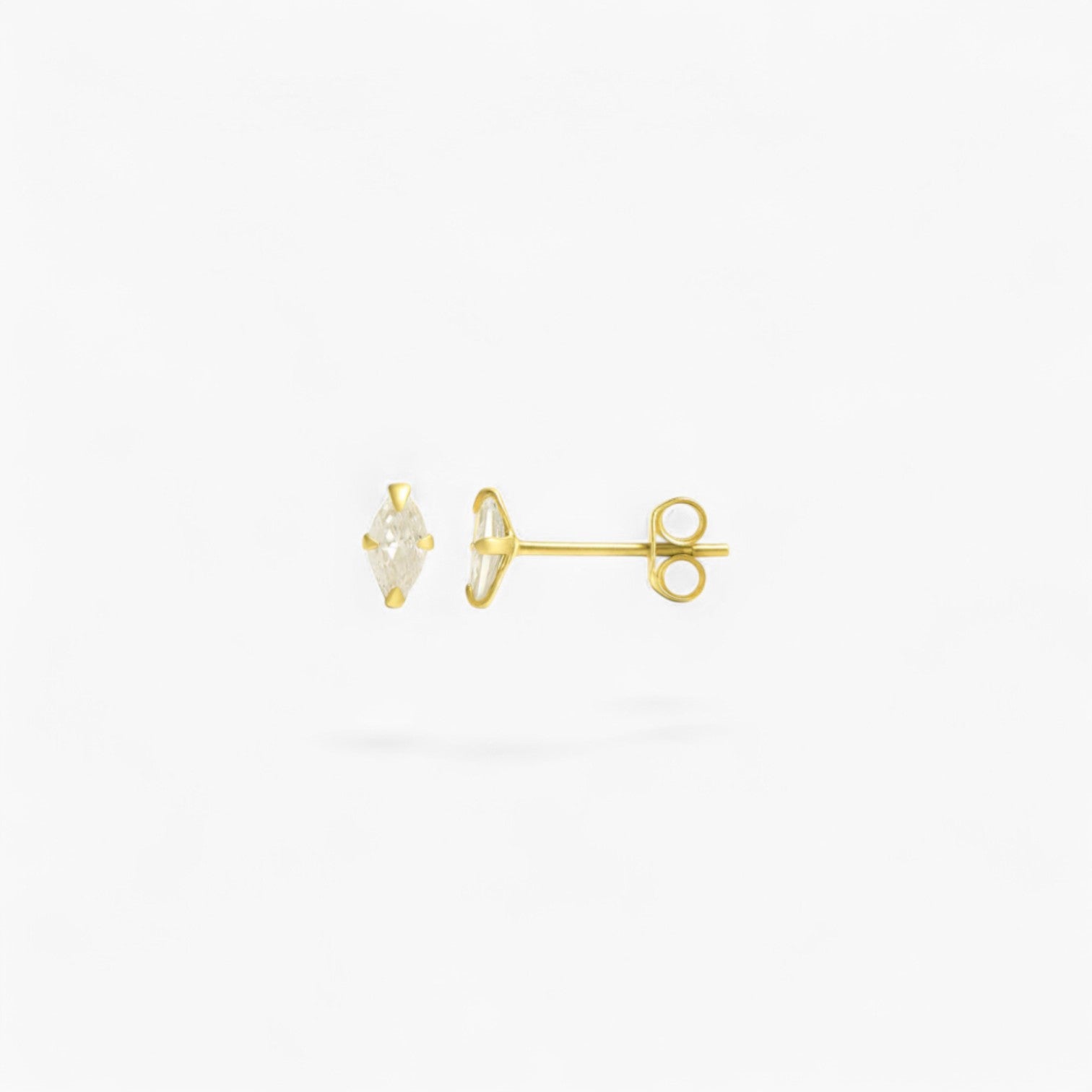 MARQUISE DIAMANTÉ STUD | Mini 14k Gold