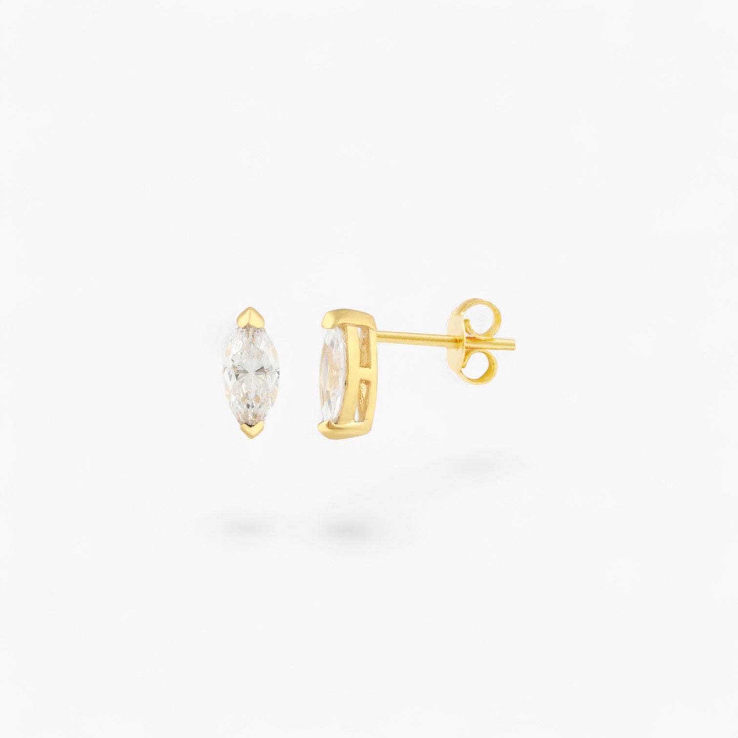 MARQUISE DIAMANTÉ STUD | Medium 14k Gold