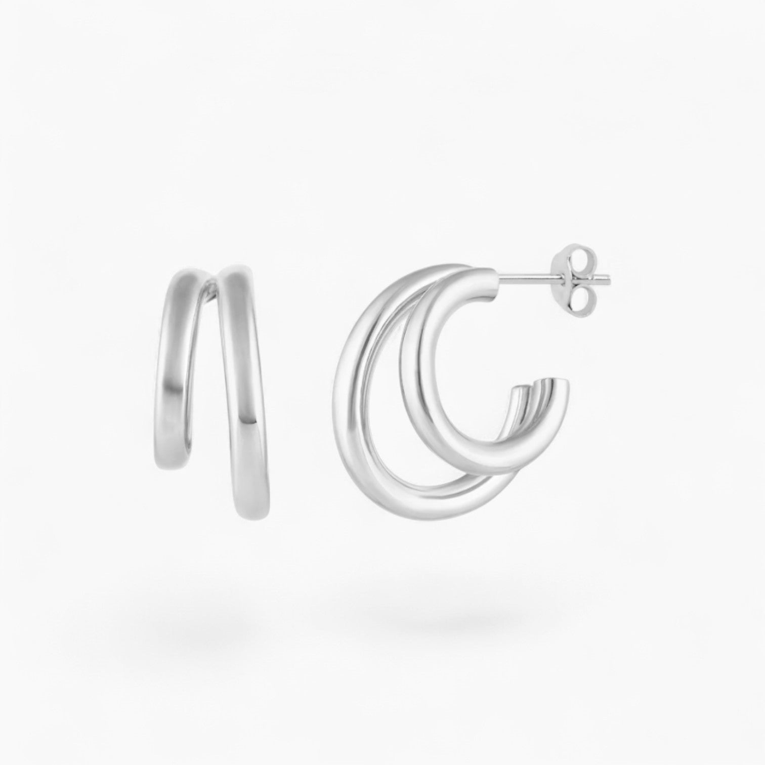 HALO HOOPS | Sterling Silver