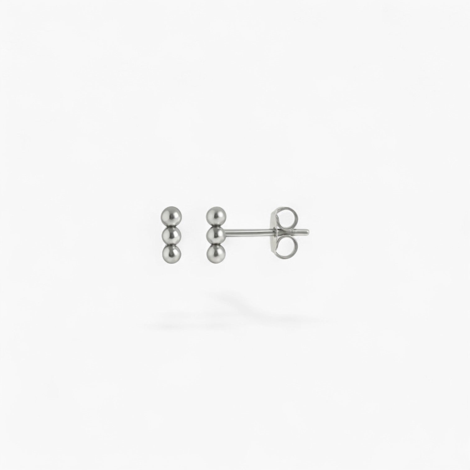 TRIPLE SPHERE STUD | Sterling Silver