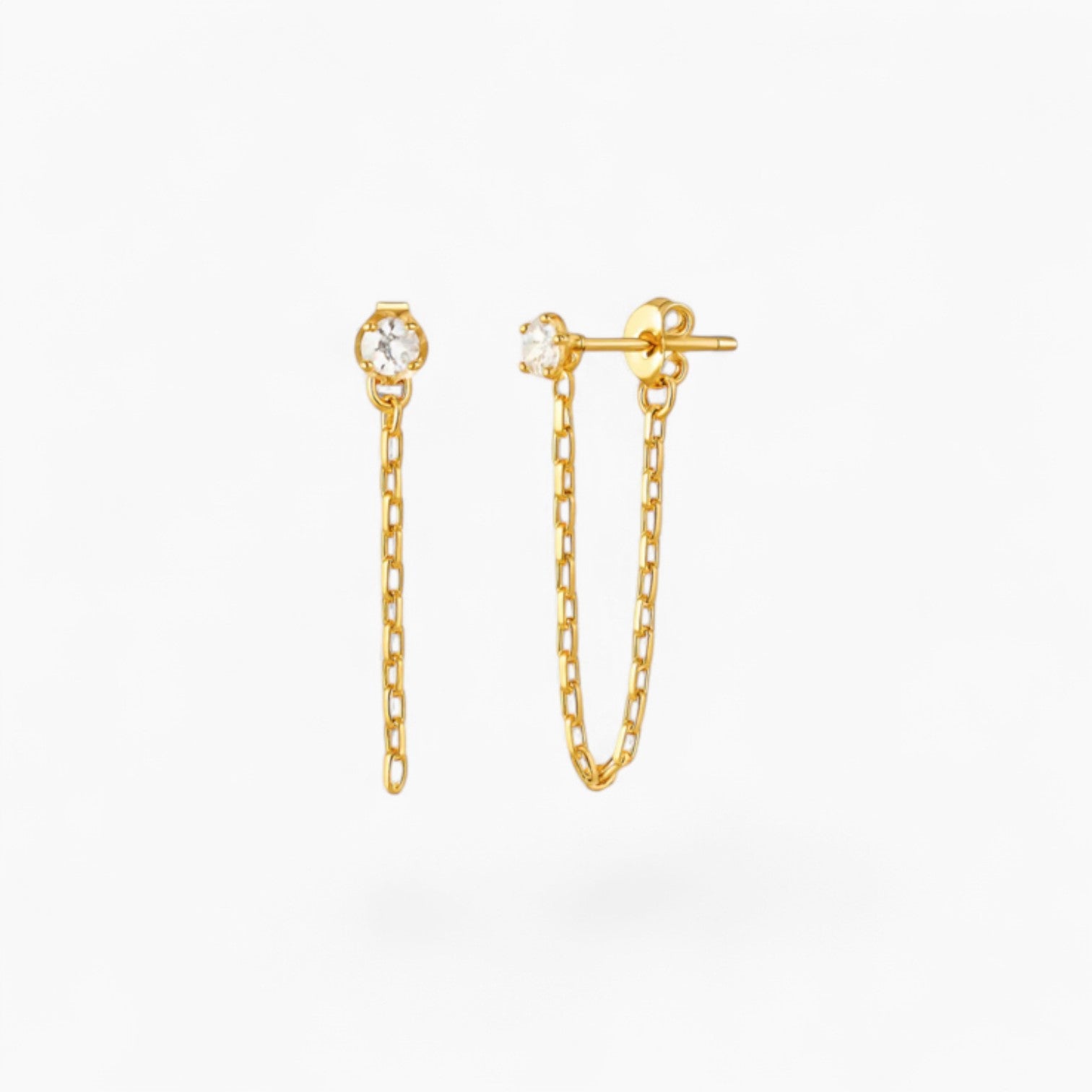 KIARA CHAIN STUD | 14k Gold