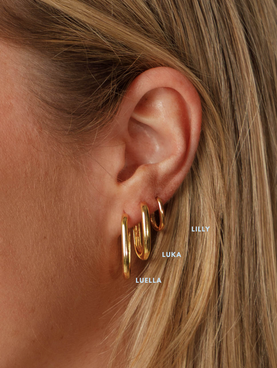 LUKA HOOPS | Waterproof 14k Gold