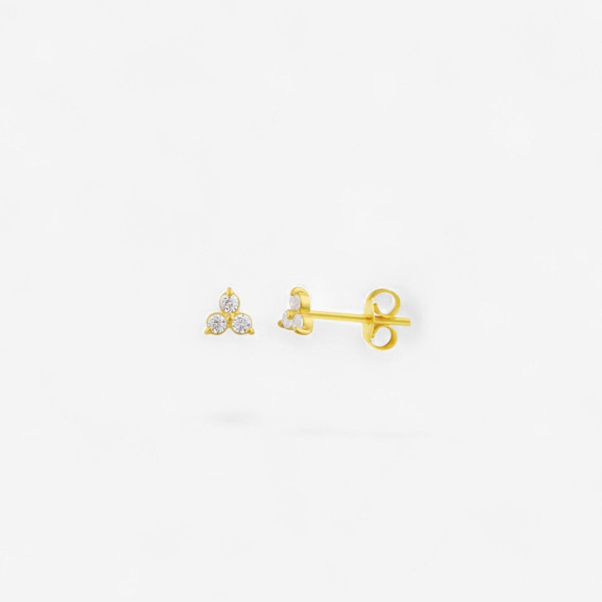 DIAMANTE FLOWER STUD | Waterproof 18k Gold