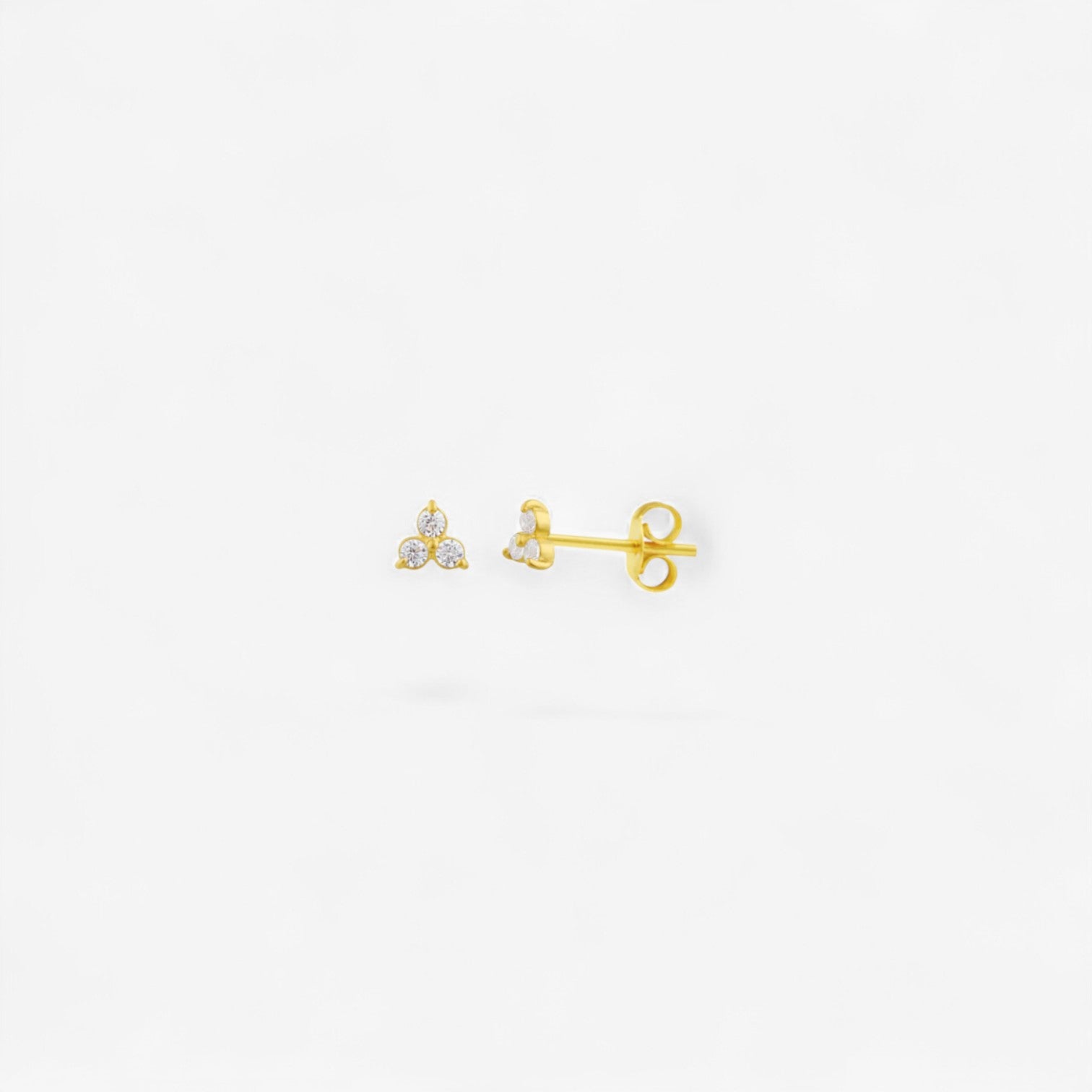 DIAMANTE FLOWER STUD | 14k Gold