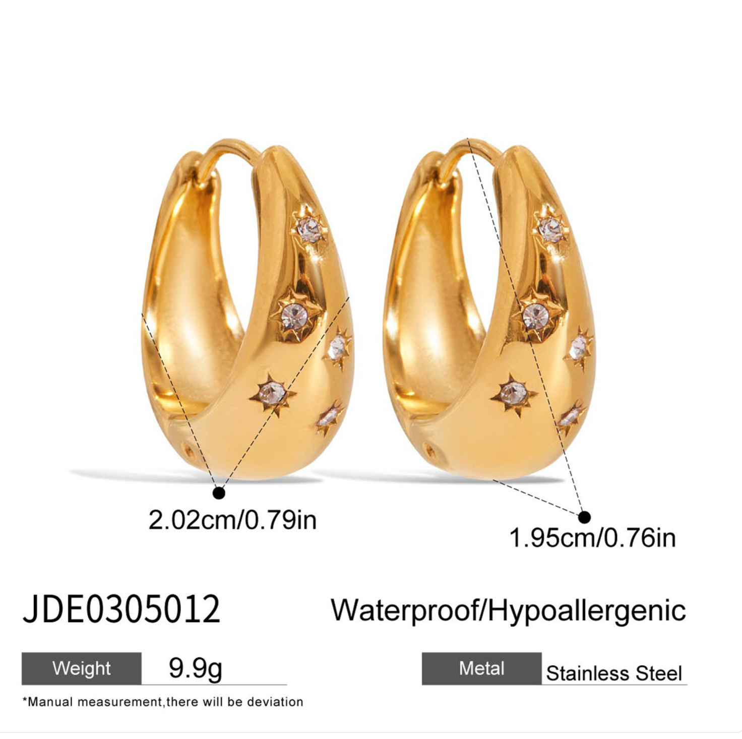 INDIA HUGGIES | Waterproof 18k Gold