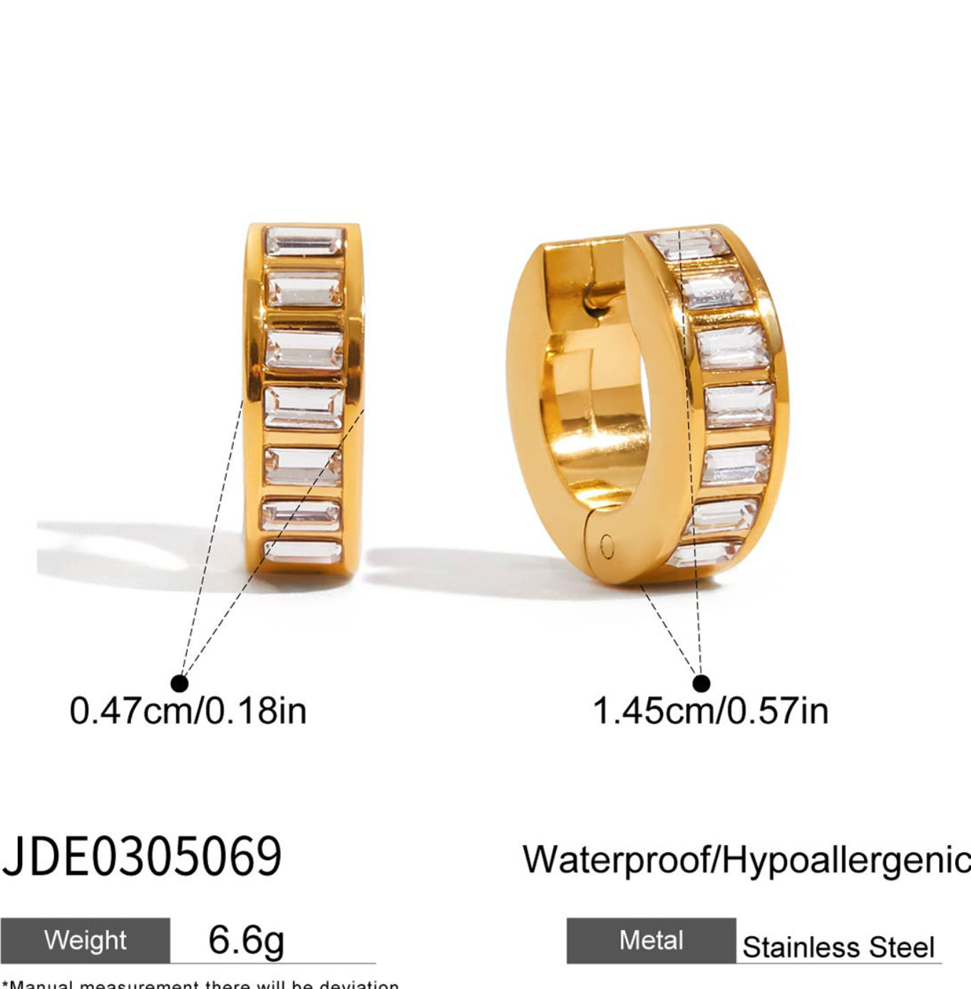 SASKIA HUGGIES | Waterproof 18k Gold