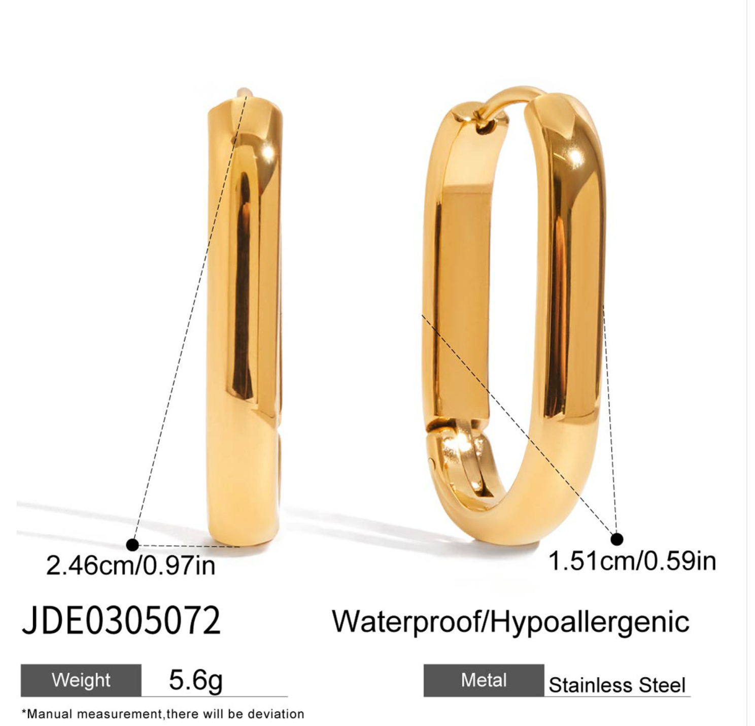 LYRA HOOPS | Waterproof 18k Gold