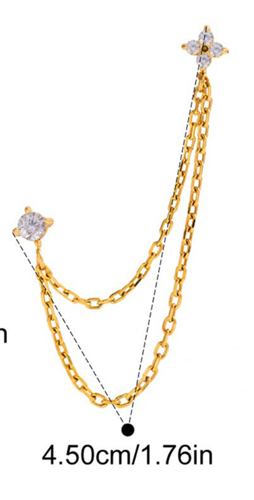 ZARLI LAYER STUD | Waterproof 18k Gold
