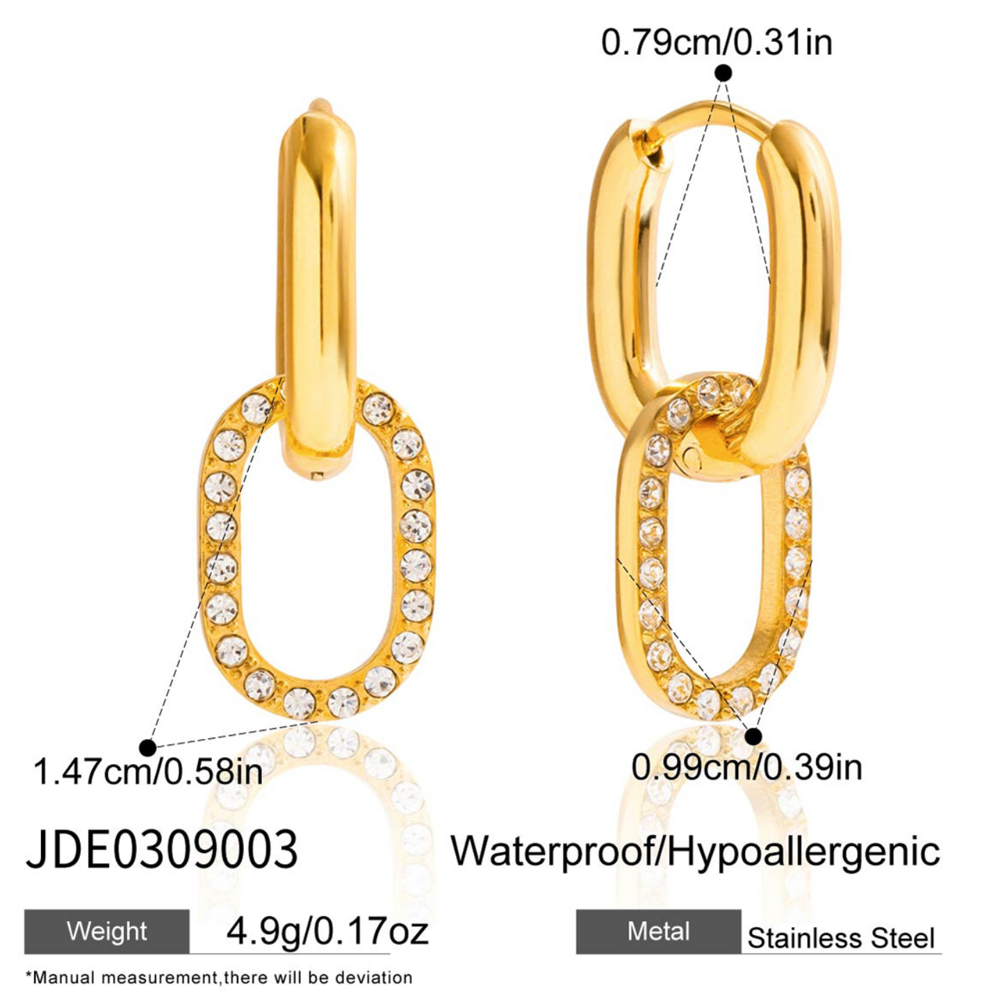 PALOMA LOOP HOOPS | Waterproof 18k Gold