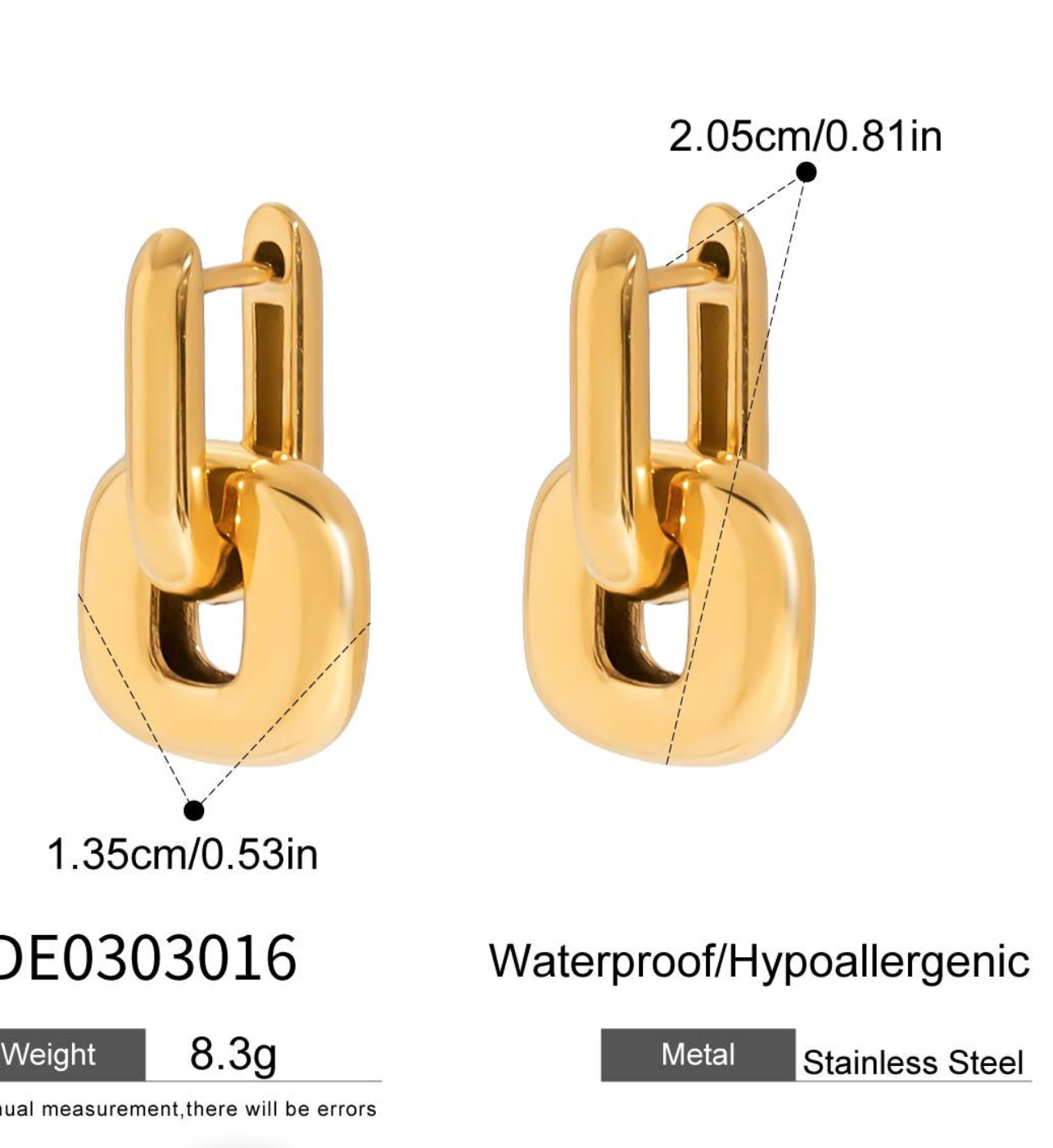 WREN EARRINGS | Waterproof 18k Gold