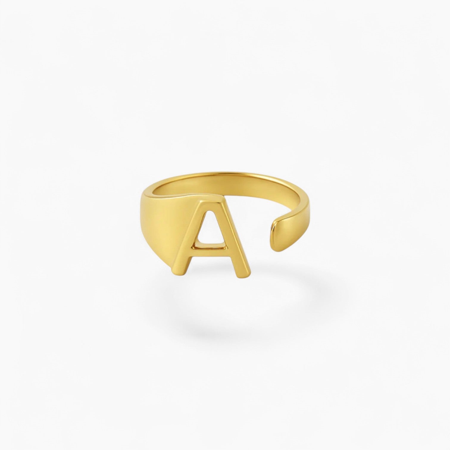 INITIAL GOLD ADJUSTABLE RING | 14k Gold