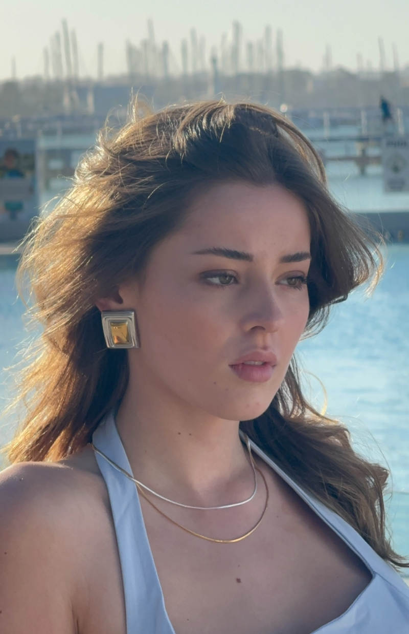 LUCIA EARRINGS LUVERS - Duo Tone