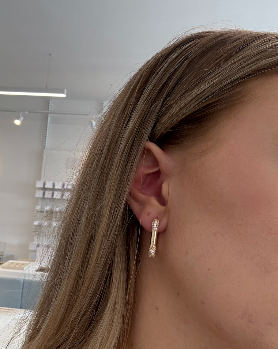 DIAMANTÉ HOOPS LUVERS - Gold